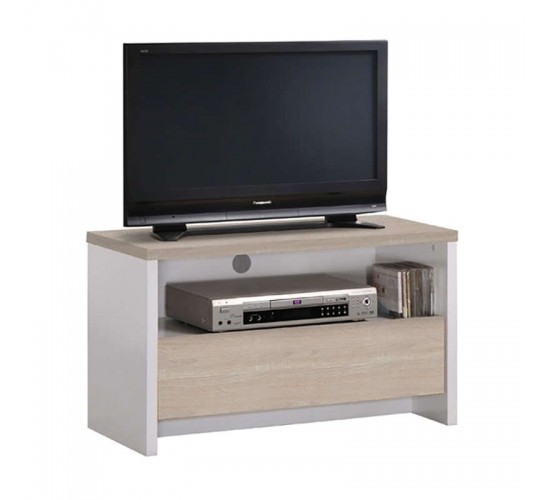 TV8 S.OAK/WHITE 80Χ40X49εκ.ΕΠΙΠΛΟ