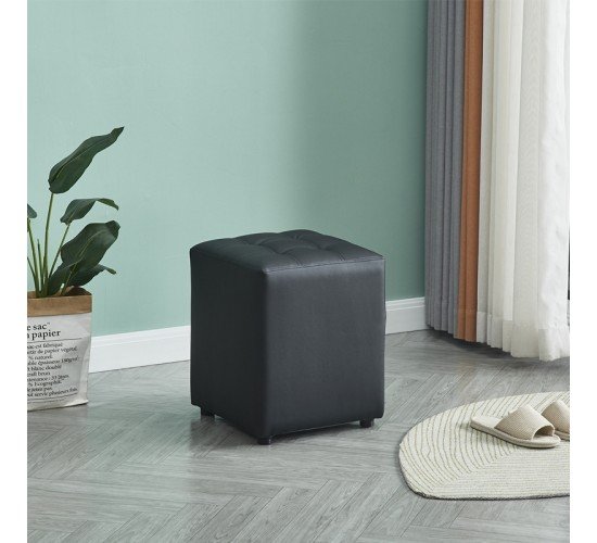 CUBE BLACK PU ΣΚΑΜΠΟ 35X35X42εκ. ZITA PLUS 35X35X42εκ.