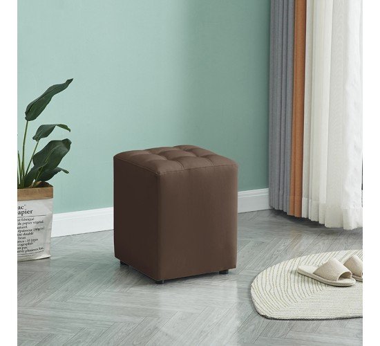 CUBE BROWN PU ΣΚΑΜΠΟ 35X35X42εκ. ZITA PLUS 35X35X42εκ.