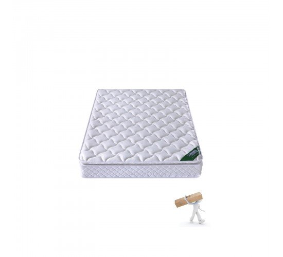 ΣΤΡΩΜΑ Bonnell Spring με Ανώστρωμα Foam (Roll Pack) Μονής Όψης  140x190x24cm [-Άσπρο-] [-Spring/Μονής Όψης-] Ε2056,7