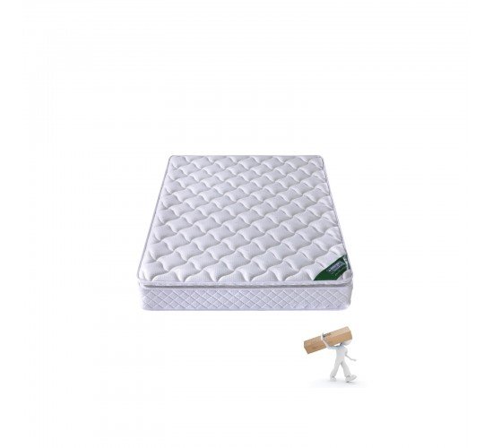 ΣΤΡΩΜΑ Bonnell Spring με Ανώστρωμα Foam (Roll Pack) Μονής Όψης  150x200x24cm [-Άσπρο-] [-Spring/Μονής Όψης-] Ε2056,4