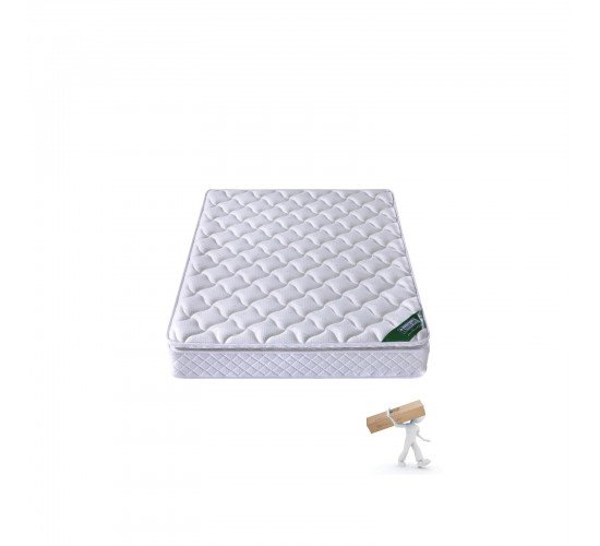 ΣΤΡΩΜΑ Bonnell Spring με Ανώστρωμα Foam (Roll Pack) Μονής Όψης  160x200x24cm [-Άσπρο-] [-Spring/Μονής Όψης-] Ε2056,2