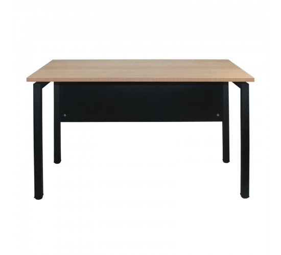 UNIT Γραφείο Μέταλλο Βαφή Μαύρο, Melamine Απόχρωση Sonoma  120x60x75cm [-Μαύρο/Φυσικό-] [-Μέταλλο/Melamine-] ΕΟ436,1