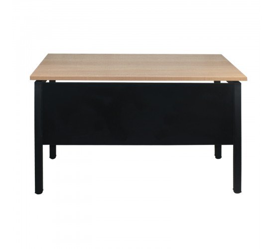 UNIT Γραφείο Μέταλλο Βαφή Μαύρο, Melamine Απόχρωση Sonoma  120x60x75cm [-Μαύρο/Φυσικό-] [-Μέταλλο/Melamine-] ΕΟ436,1