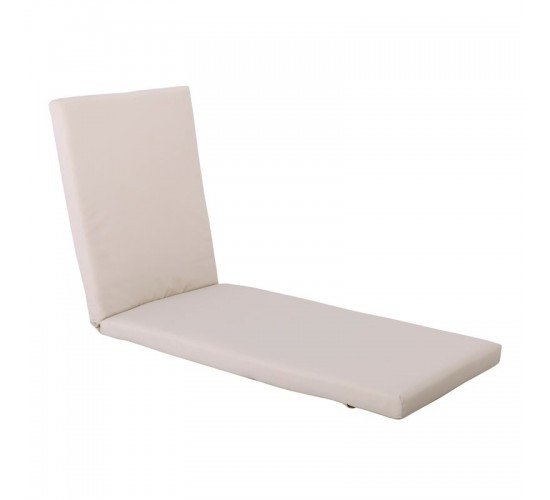 SUNLOUNGER Μαξιλάρι Ξαπλώστρας Ύφασμα Sandy Water Repellent, Foam Polyester Φερμουάρ-Velcro  196(78 118)x60x7cm [-Γκρι Ανοιχτό-] [-Ύφασμα-] Ε2017,7