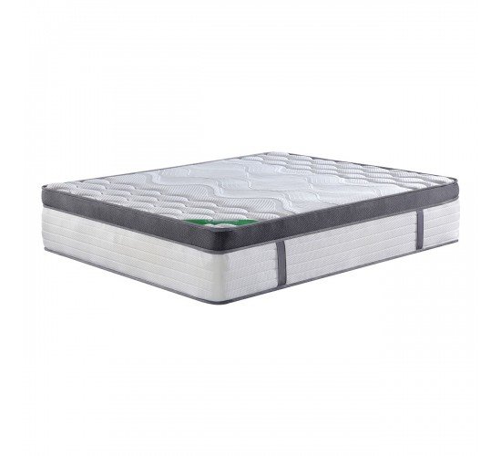 ΣΤΡΩΜΑ Pocket Spring 5-Zone Gel Memory Foam Latex, Διπλής Όψης και Αίσθησης (Roll Pack)  160x200x36cm [-Άσπρο-] [-Spring/Memory-] Ε2093,2