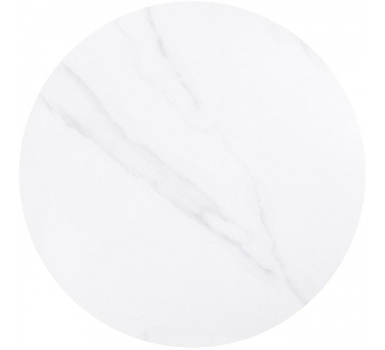 Sintered Stone Επιφάνεια Τραπεζιού, Απόχρωση White Marble (MDF για στήριξη βάσης)  Φ60cm/11mm [-Άσπρο-] [-Τεχνόπετρα-] Ε100,1S