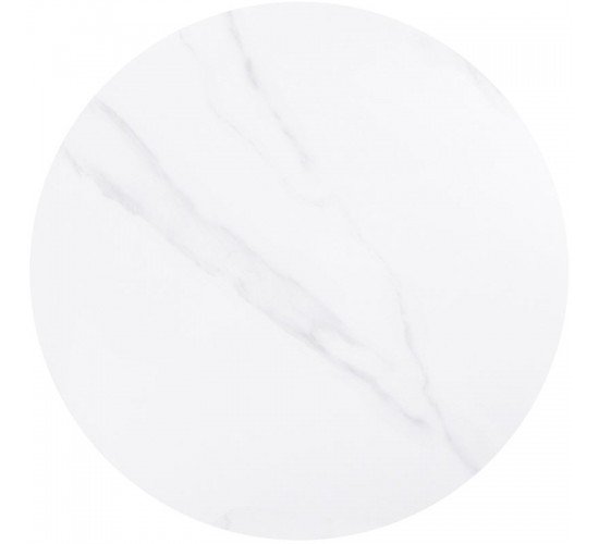 Sintered Stone Επιφάνεια Τραπεζιού, Απόχρωση White Marble (MDF για στήριξη βάσης)  Φ60cm/11mm [-Άσπρο-] [-Τεχνόπετρα-] Ε100,1S