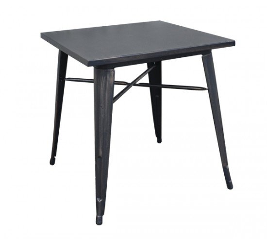 RELIX Τραπέζι Dining-Pro, Μέταλλο Βαφή Antique Black  70x70x75cm [-Μαύρο-] [-Μέταλλο-] Ε5200,10