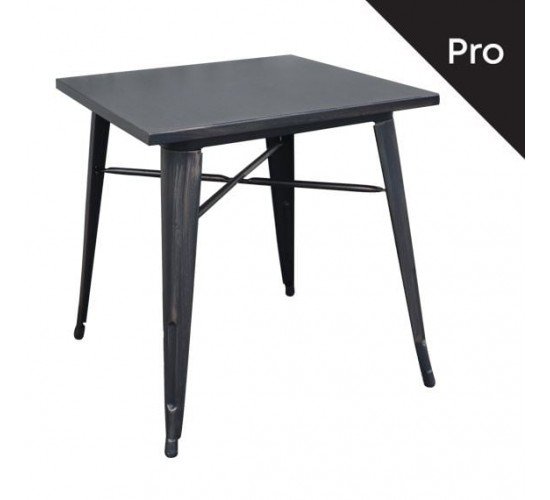 RELIX Τραπέζι Dining-Pro, Μέταλλο Βαφή Antique Black  70x70x75cm [-Μαύρο-] [-Μέταλλο-] Ε5200,10