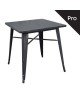 RELIX Τραπέζι Dining-Pro, Μέταλλο Βαφή Antique Black  70x70x75cm [-Μαύρο-] [-Μέταλλο-] Ε5200,10