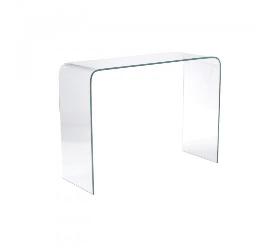 GLASSER Κονσόλα Διάφανο Γυαλί 12mm  110x35x75cm [-Clear-] [-Bent Glass - Γυαλί-] ΕΜ723