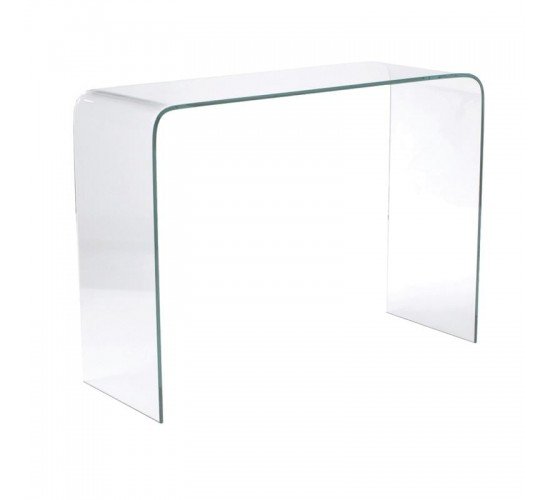 GLASSER Κονσόλα Διάφανο Γυαλί 12mm  110x35x75cm [-Clear-] [-Bent Glass - Γυαλί-] ΕΜ723