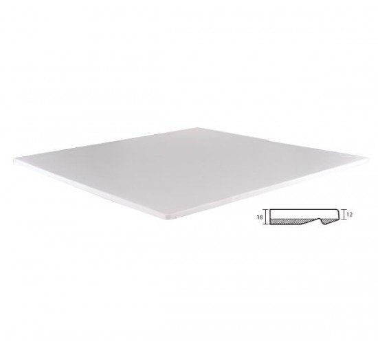 ISO TOP Sliq Plus Επιφάνεια Απόχρωση Pearl White  80x80cm/18mm [-Άσπρο-] [-Melamine Laminated-] Ε108,08PLS