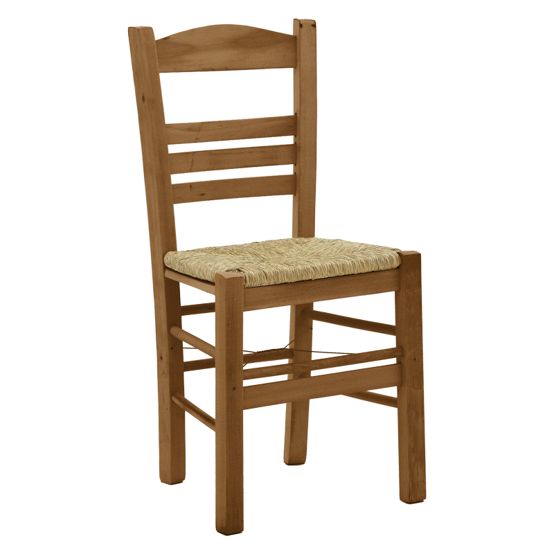 Καρέκλα καφενείου με ψάθα Ronson-Charchie καρυδί ξύλο 42x40x89εκ Υλικό: WOOD - SEAGRASS 200-000741