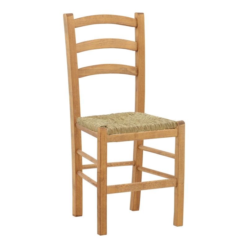 Καρέκλα καφενείου με ψάθα Marf-Charchie μασίφ ξύλο οξιάς λούστρο καρυδί 41x42x92εκ Υλικό: WOOD - SEAGRASS 200-000746