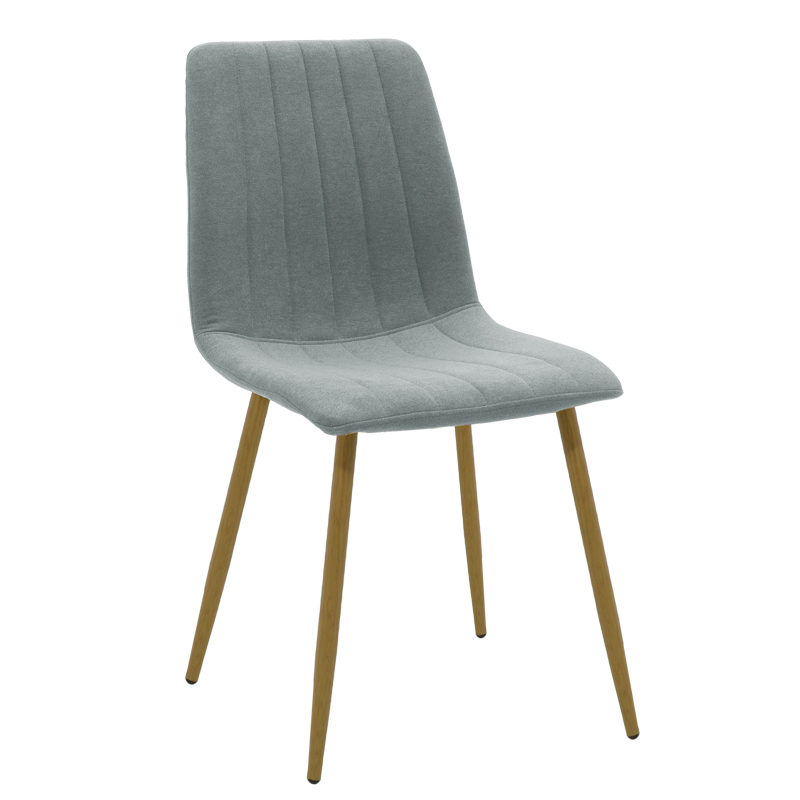 Καρέκλα Noor μπλε ύφασμα-πόδι φυσικό μέταλλο 44x55x86εκ Υλικό: METAL.FABRIC 264-000019
