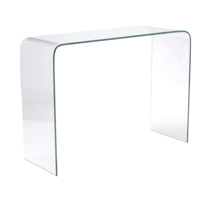 GLASSER Κονσόλα Διάφανο Γυαλί 12mm  110x35x75cm [-Clear-] [-Bent Glass - Γυαλί-] ΕΜ723